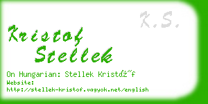 kristof stellek business card